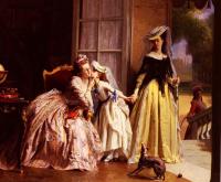 Joseph Caraud - La Reine Marie-Antoinette Et Sa Fille, Madame Royale, A Vers
